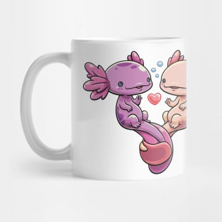 Amphibian Amore: Axolotl Sweethearts Mug
